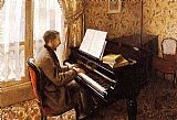 Young Man Playing the Piano by Gustave Caillebotte